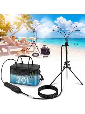Adjustable 20L Portable Misting System with 5.2FT Height for Outdoor Cooling